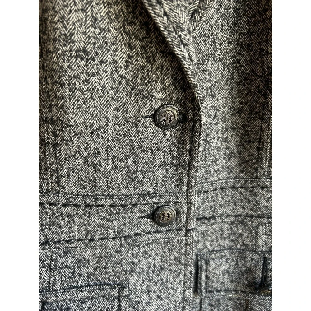 Cabi Fox Hunt Blazer Jacket 10 Wool Tweed Equestrian Old Money Preppy Button - Picture 7 of 12